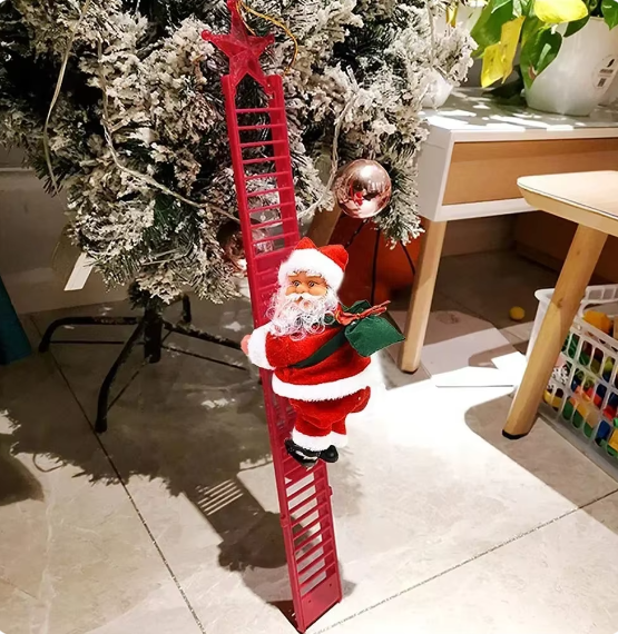 Papai noel elétrico - Sobe a escada e traz a magia do natal