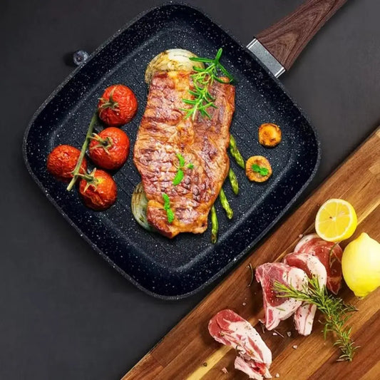 Frigideira Grill com Indução Quadrada 24,4cm - Preta