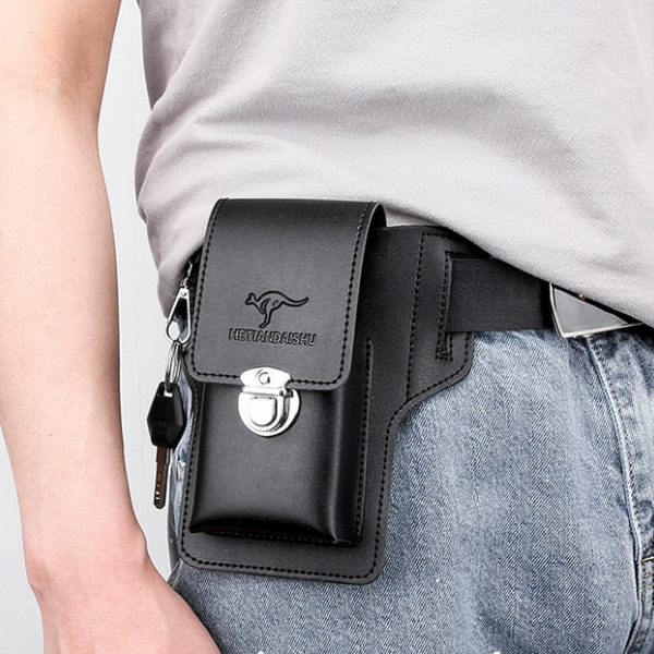 Bolsa de cinto masculina - Leve seus pertences de forma e elegante confortável