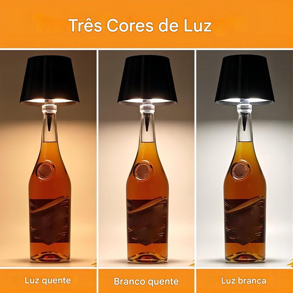 Mini Luminária Led - Preta