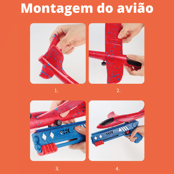 Lançador de aviões - Diversão garantida - Presente perfeito para crianças