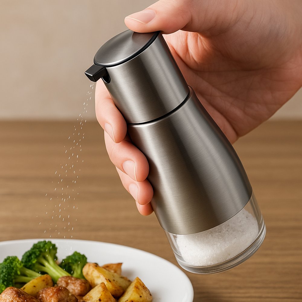 Porta Temperos Vidro 320ml - Inox