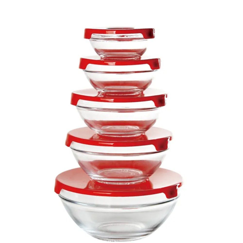 10 Potes de Vidros Resistentes Com tampa Sortida