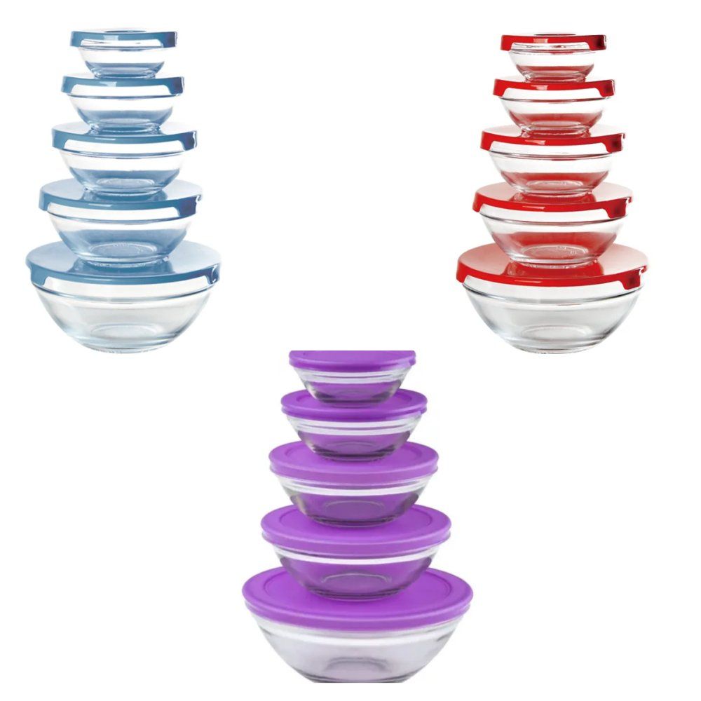 10 Potes de Vidros Resistentes Com tampa Sortida